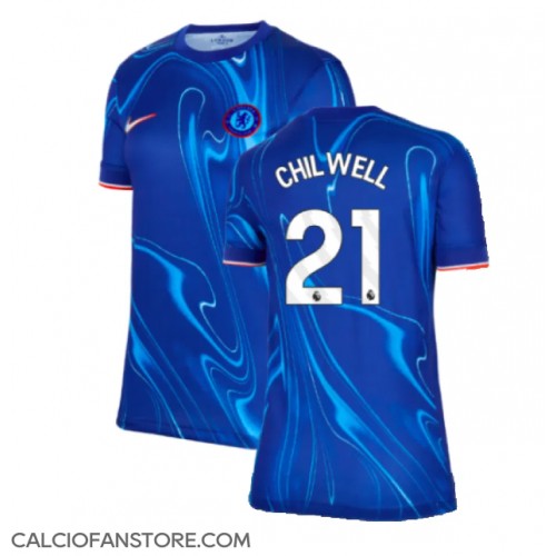 Maglia Calcio Chelsea Ben Chilwell #21 Prima Divisa Donna 2024-25 Manica Corta